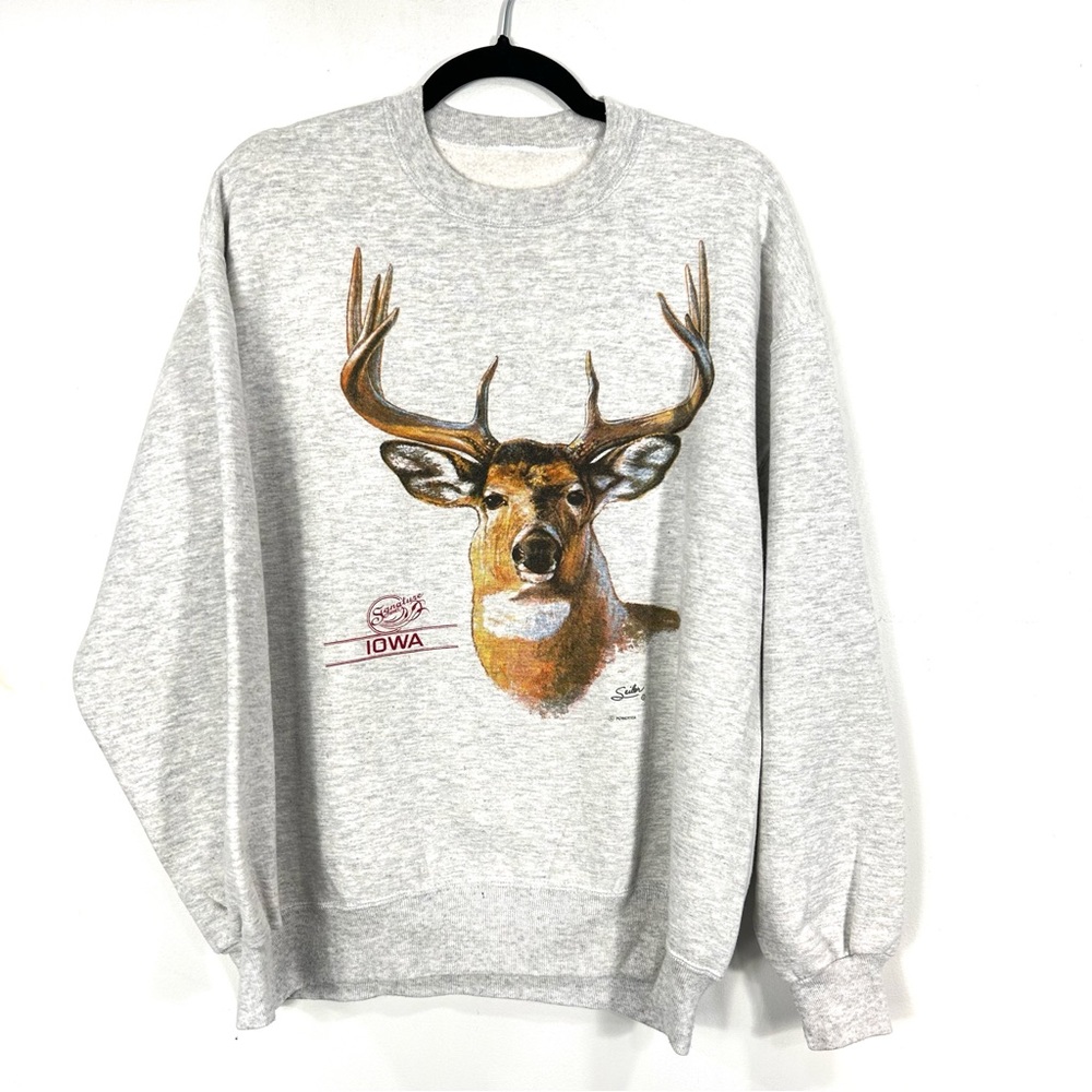 VINTAGE Deere woodlands theme crewneck pullover sweater Q21